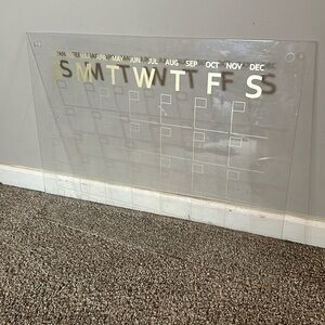 TJMaxx clear plastic wall calendar